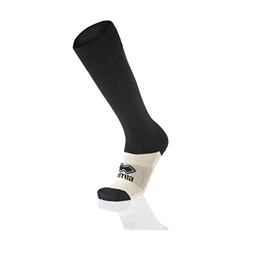Errea Kinder Sportsocken mit Fußteil, Unisex Einheitsgröße Schwarz Errea Kinder Sportsocken mit Fußteil, Unisex Einheitsgröße Schwarz von Errea