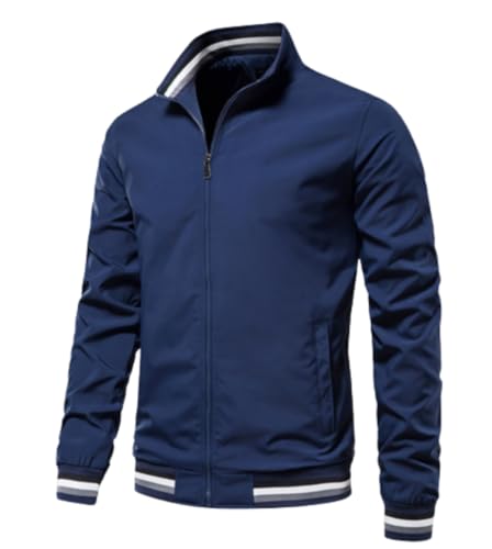 EsUkar Klassische Harrington Bomberjacke Für Herren Vintage Scooter Mantel Sommer Leichte Army Bomberjacke Mit Durchgehendem Reißverschluss Windjacke S 3XL Marineblau 5XL EsUkar Klassische Harrington Bomberjacke Für Herren Vintage Scooter Mantel Sommer Leichte Army Bomberjacke Mit Durchgehendem Reißverschluss Windjacke S 3XL Marineblau 5XL von EsUkar