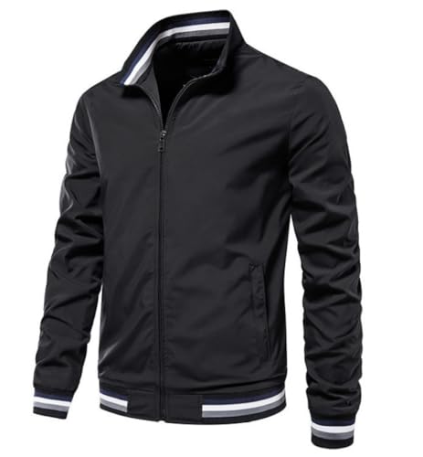EsUkar Klassische Harrington Bomberjacke Für Herren Vintage Scooter Mantel Sommer Leichte Army Bomberjacke Mit Durchgehendem Reißverschluss Windjacke S 3XL Schwarz 4XL EsUkar Klassische Harrington Bomberjacke Für Herren Vintage Scooter Mantel Sommer Leichte Army Bomberjacke Mit Durchgehendem Reißverschluss Windjacke S 3XL Schwarz 4XL von EsUkar