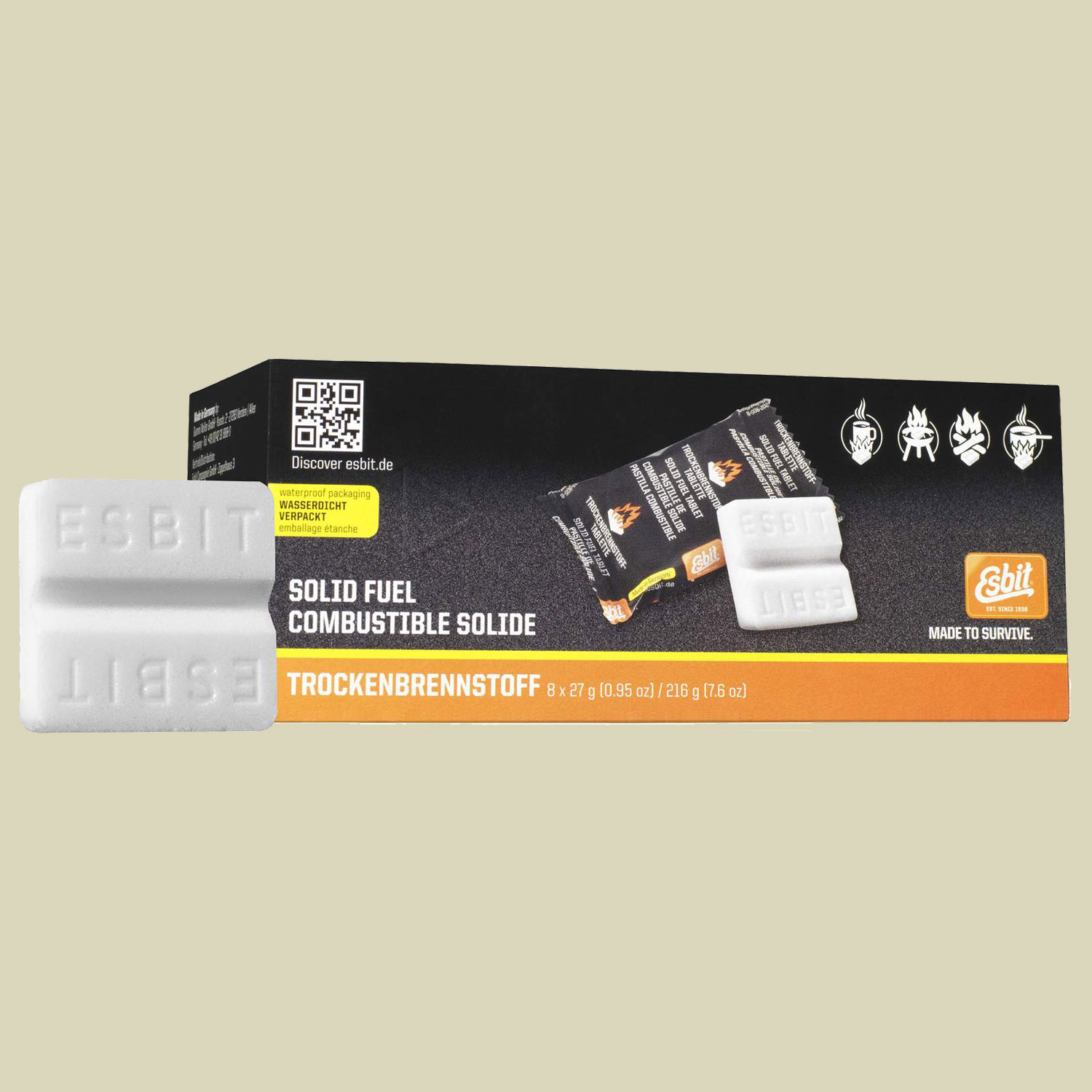 Brennstofftabletten 8 Stück 8 x 27g Brennstofftabletten 8 Stück 8 x 27g von Esbit