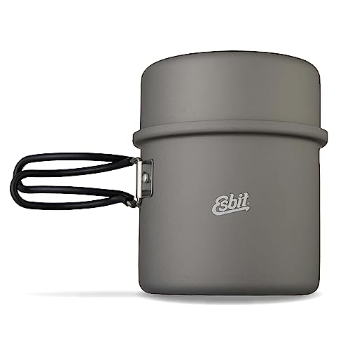 Esbit Outdoor Kochtopf 1000 ml - Camping Topf aus leichtem, hartanodisiertem Aluminium - zweiter Topf mit 475 ml inkl. von Esbit