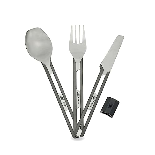 Esbit Titan Besteck Set - ultraleichtes Besteckset aus Titan - bestehend aus Messer, Gabel und Löffel von Esbit