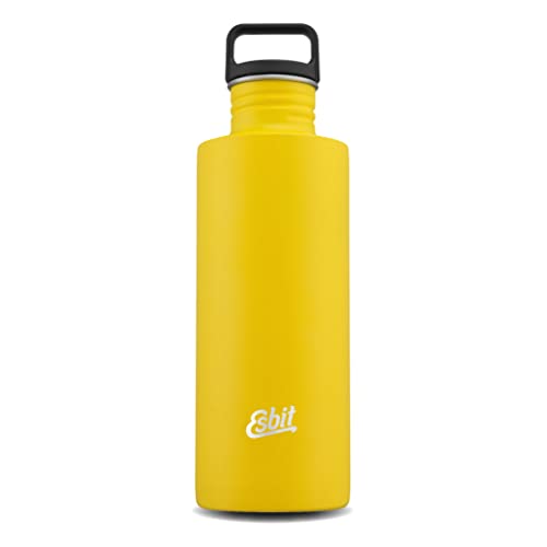 Esbit Trinkflasche Sculptor - Edelstahl Trinkflasche mit praktischem Loop Verschluss - 1000 ml in Gelb von Esbit