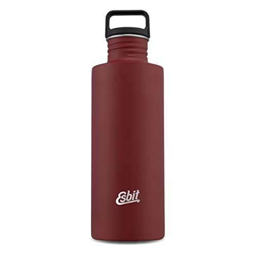Esbit Trinkflasche Sculptor - Edelstahl Trinkflasche mit praktischem Loop Verschluss - 1000 ml in Rot Esbit Trinkflasche Sculptor - Edelstahl Trinkflasche mit praktischem Loop Verschluss - 1000 ml in Rot von Esbit