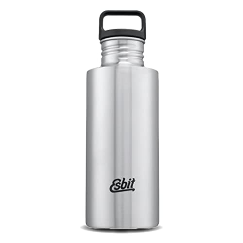 Esbit Trinkflasche Sculptor - Edelstahl Trinkflasche mit praktischem Loop Verschluss - 750 ml in Silber Esbit Trinkflasche Sculptor - Edelstahl Trinkflasche mit praktischem Loop Verschluss - 750 ml in Silber von Esbit