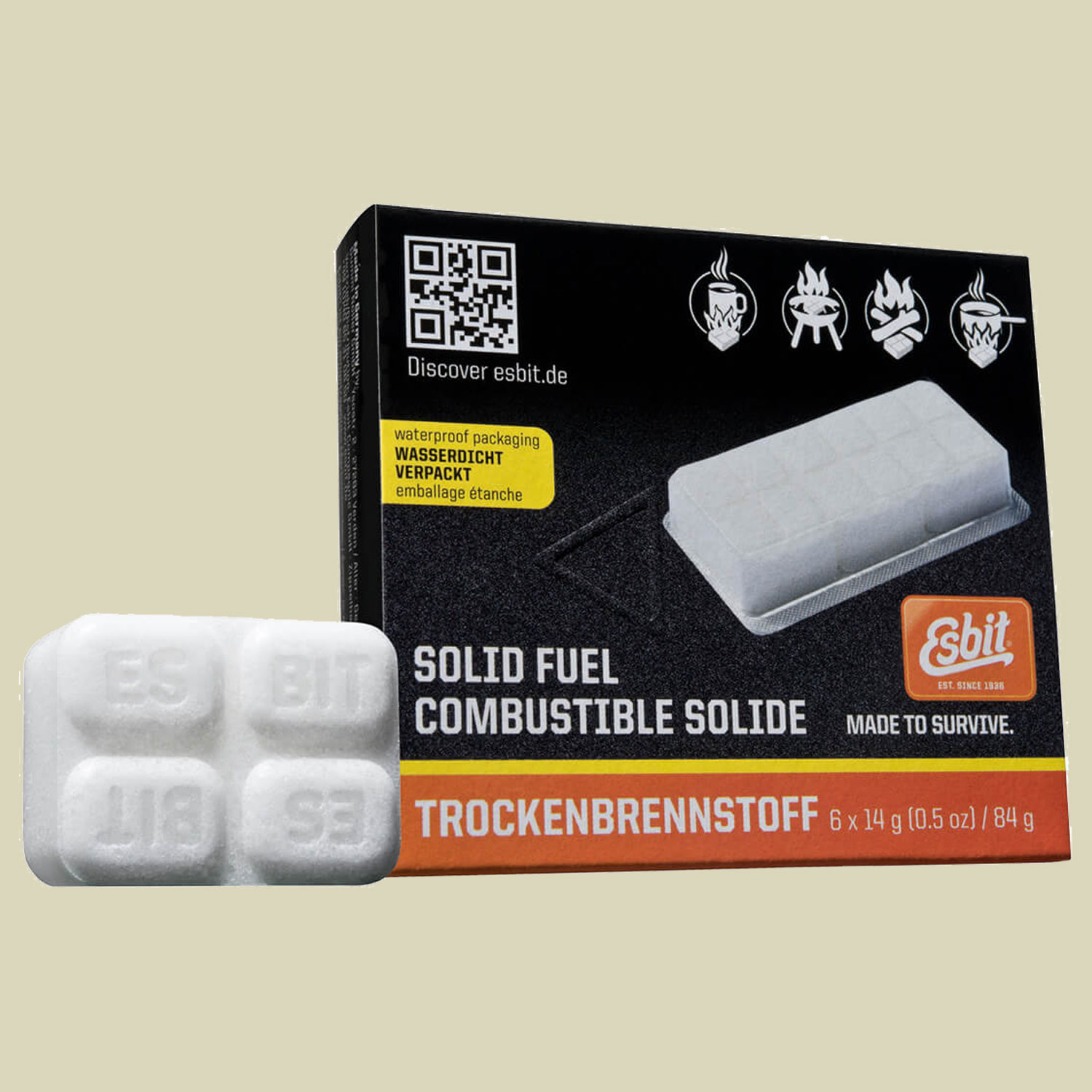 Trockenbrennstofftabletten 6er Pack 6x14g Trockenbrennstofftabletten 6er Pack 6x14g von Esbit