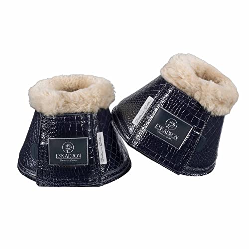 Eskadron Hufglocken Croco FauxFur Platinum 22 Navy M von Eskadron