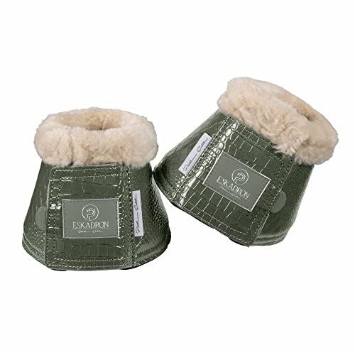 Eskadron Hufglocken Croco FauxFur Platinum 22 ashgreen L von Eskadron