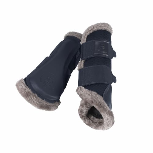 Eskadron Pferde Gamaschen Mesh Faux Fur Atlantic Blue Platinum 2024, Größe:L von Eskadron