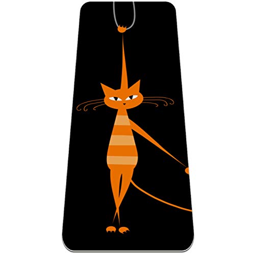 Eslifey Süße Katzen-Yogamatte, dick, rutschfest, für Damen und Mädchen, Trainingsmatte, weiche Pilates-Matten, (183 x 61 cm, 0,6 cm dick) von Eslifey