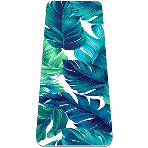 Eslifey Yoga-Matte mit Bananenblatt-Motiv, dick, rutschfest, für Damen und Mädchen, weich, 183 x 61 cm, 0,6 cm dick Eslifey Yoga-Matte mit Bananenblatt-Motiv, dick, rutschfest, für Damen und Mädchen, weich, 183 x 61 cm, 0,6 cm dick von Eslifey