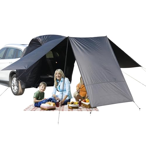 Esncddym SUV-Zelt,SUV-Zelte für Camping,Outdoor-Heckklappenzelt | SUV-Auto-Campingzelt, vielseitiges Schutzzelt, 5–8-Personen-Kofferraumzelt für Camping, Outdoor-Camping-Zubehör von Esncddym