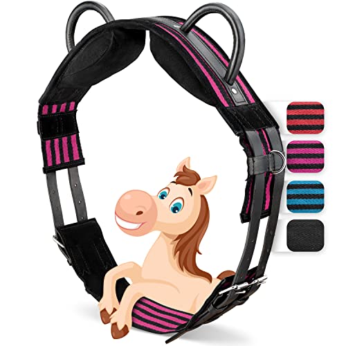 Esposita Reitgurt mit 2 Griffen aus Leder zum Festhalten für Kinder und Reitanfänger - auch geeignet als Longiergurt, Voltigiergurt oder als Holzpferd Zubehör Farbe: Pink-Schwarz Gr. KB/XFull Esposita Reitgurt mit 2 Griffen aus Leder zum Festhalten für Kinder und Reitanfänger - auch geeignet als Longiergurt, Voltigiergurt oder als Holzpferd Zubehör Farbe: Pink-Schwarz Gr. KB/XFull von Esposita