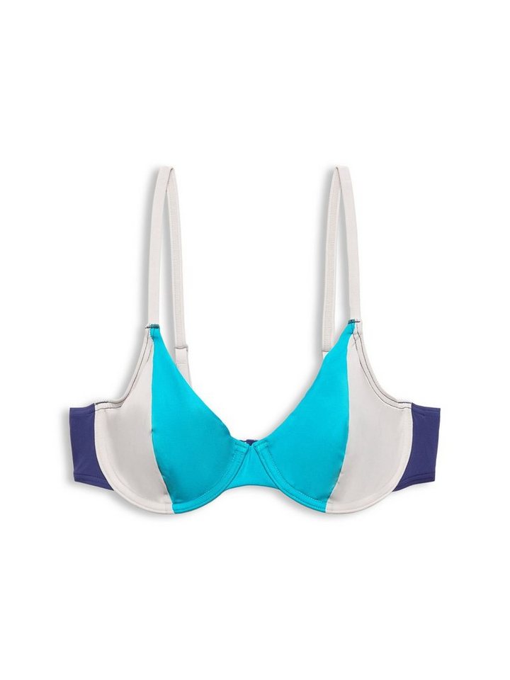 Esprit Bügel-Bikini-Top Bikinitop mit Bügel-Cups im Colour Block-Design von Esprit
