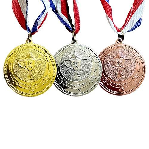 Eterspr 9 Stück Gold Silber Bronze Medaillen, Metall Medaillen, für Wettbewerbe Party Dekorationen Olympischer Stil Eterspr 9 Stück Gold Silber Bronze Medaillen, Metall Medaillen, für Wettbewerbe Party Dekorationen Olympischer Stil von Eterspr