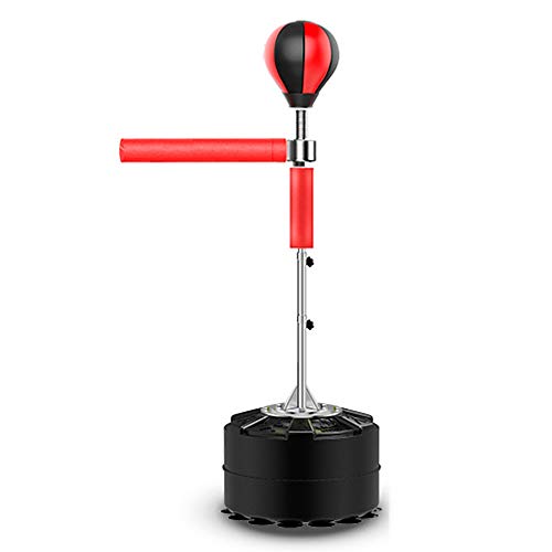 Ethedeal Punchingbälle Boxstand Speed Standboxsack, Boxtraining Höhenverstellbarer Geeignet für Kinder und Erwachsene,PVC-Vollschaumkuge(Rot) von Ethedeal