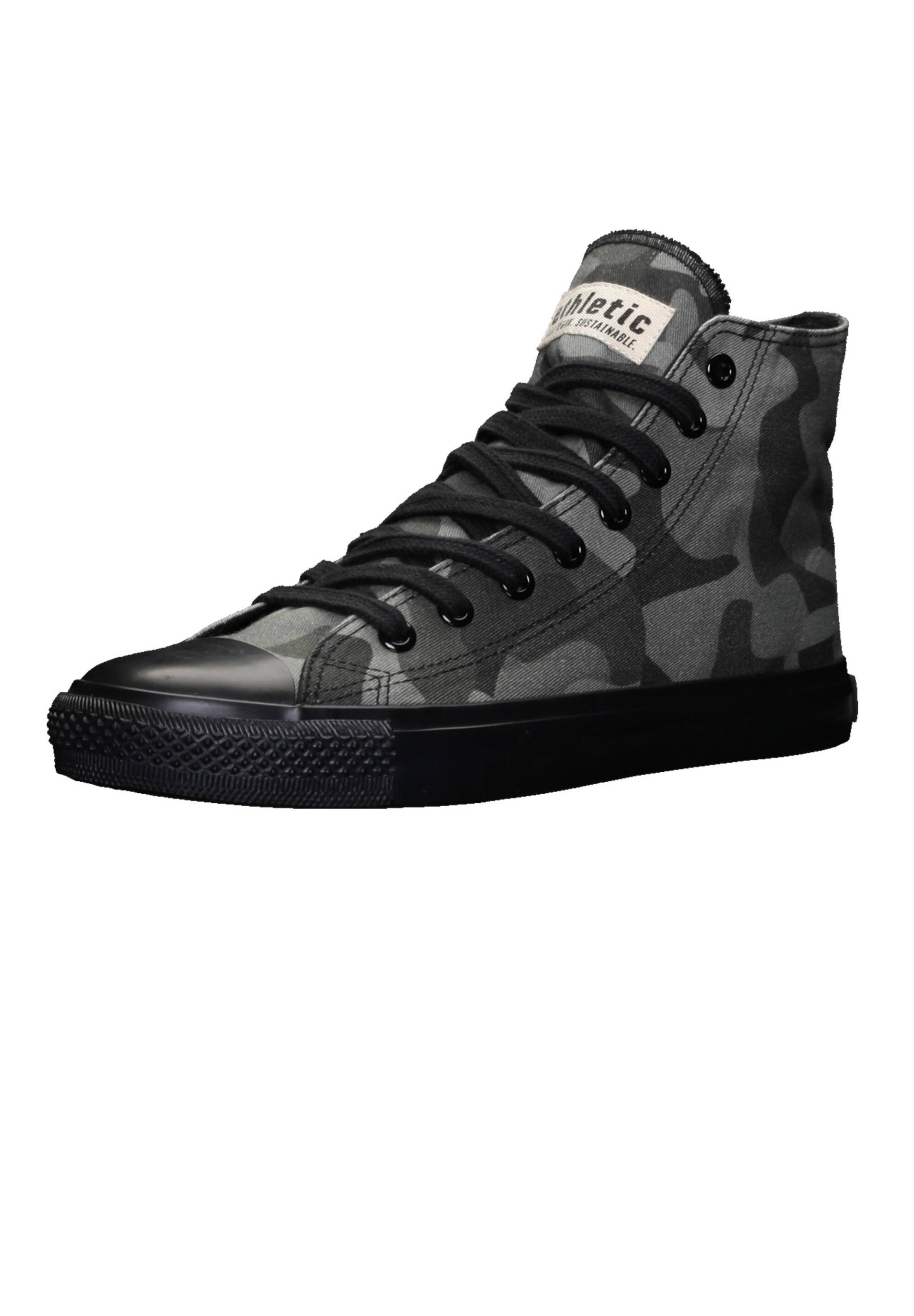 Canvas Sneaker Black Cap Hi Cut dunkelgrün-meliert atmungsaktiv von Ethletic