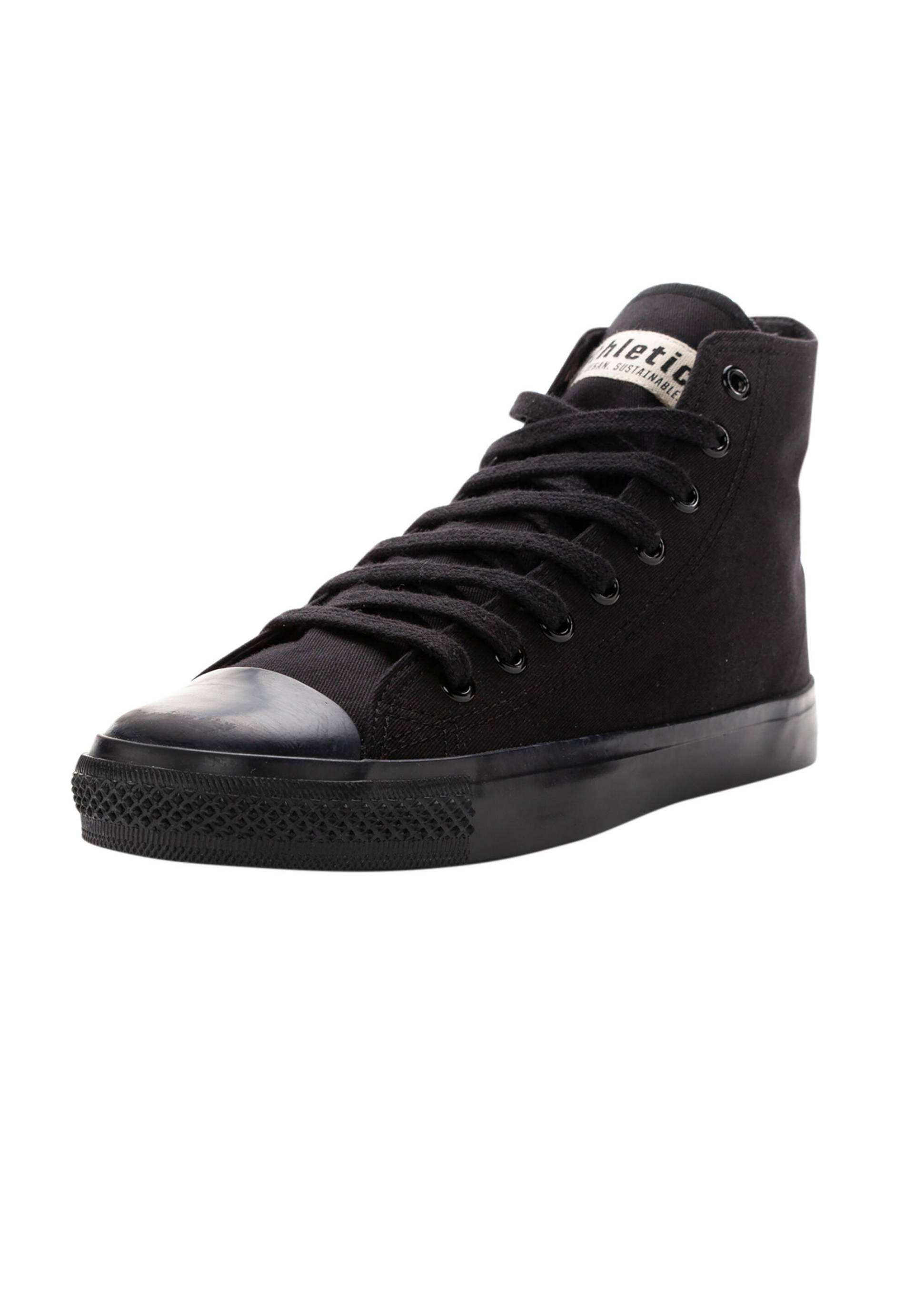 Canvas Sneaker Black Cap Hi Cut schwarz atmungsaktiv von Ethletic