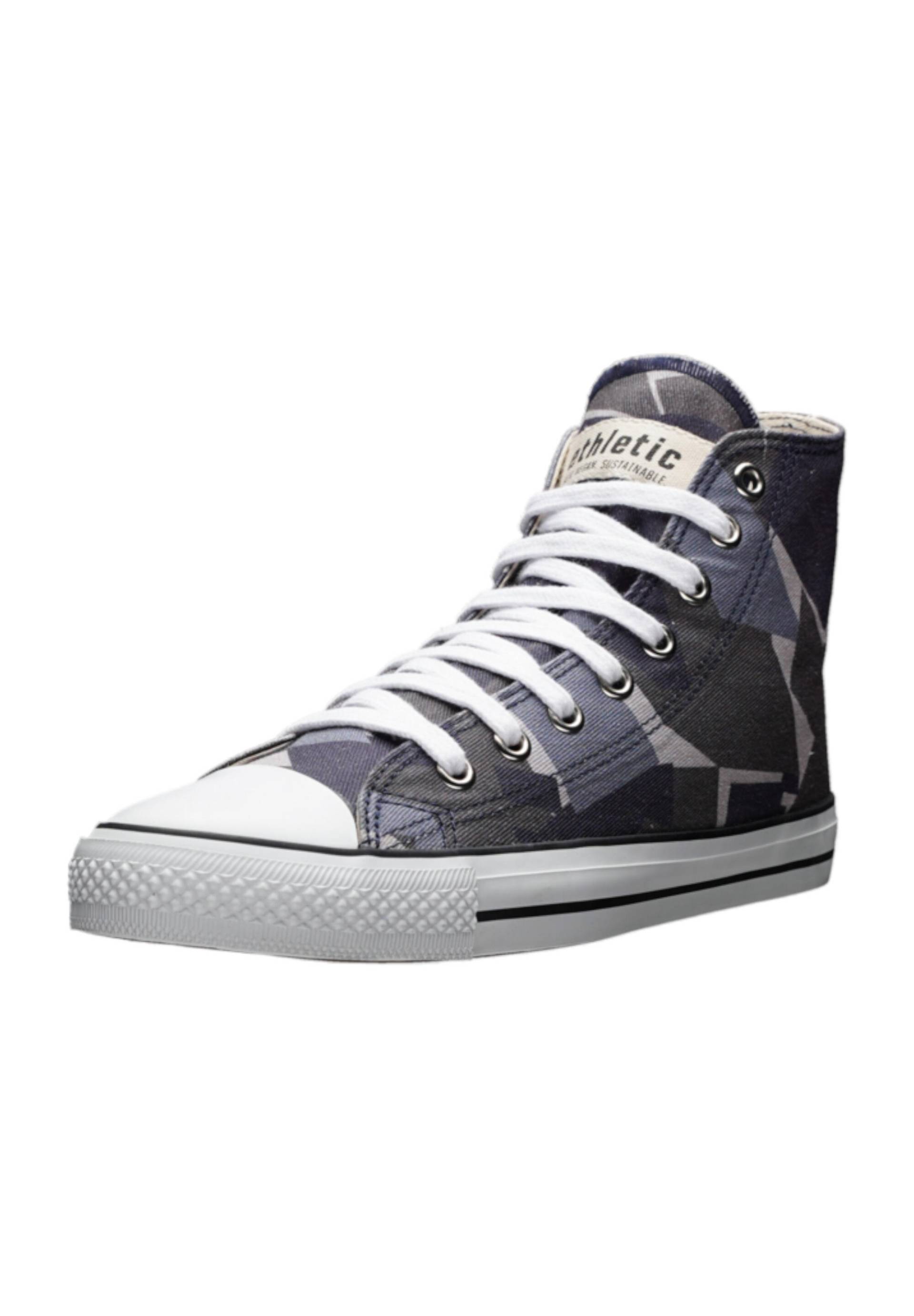 Canvas Sneaker White Cap Hi Cut blaugrau atmungsaktiv von Ethletic