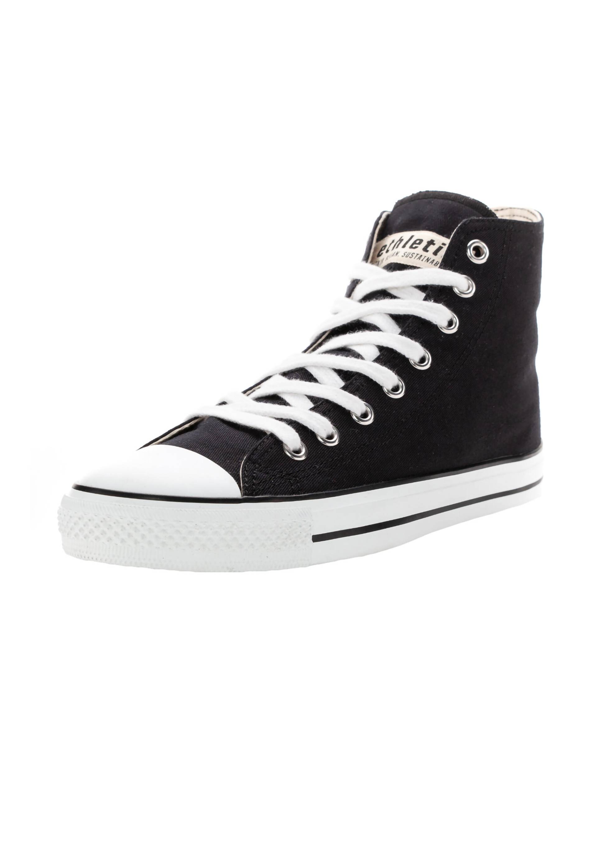 Canvas Sneaker White Cap Hi Cut schwarz atmungsaktiv von Ethletic