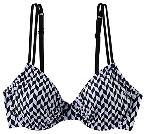 Etirel Damen Malisa Zig Zag Bikini, schwarz, 36B Etirel Damen Malisa Zig Zag Bikini, schwarz, 36B von Etirel