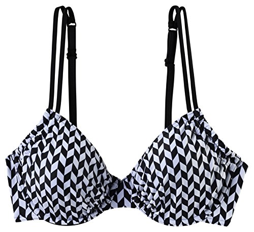 Etirel Damen Malisa Zig Zag Bikini, schwarz, 36B von Etirel