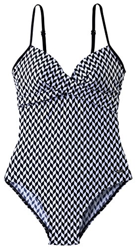 Etirel Damen Marianna Zig Zag Badeanzug, schwarz, 36C Etirel Damen Marianna Zig Zag Badeanzug, schwarz, 36C von Etirel