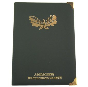 Etui-Shop Jagdschein Etui - Grünes Kunstleder mit Tierdruck - 4 transparente Dokumententaschen Etui-Shop Jagdschein Etui - Grünes Kunstleder mit Tierdruck - 4 transparente Dokumententaschen von Etui-Shop