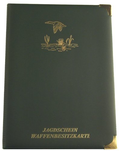 Etui-Shop Jagdschein Etui - Grünes Kunstleder mit 4 transparenten Fächern und Goldprägung Etui-Shop Jagdschein Etui - Grünes Kunstleder mit 4 transparenten Fächern und Goldprägung von Etui-Shop