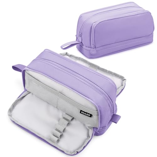Eucomir Federmäppchen mit 4 Fächern Fassungsvermögen,Mädchen Jungen,Große Kapazität Pencil Case für Schule & Büro,Federmäppchen Für Kinder Junge Studenten Erwachsene Federtasche Mädchen, Hellviolett Eucomir Federmäppchen mit 4 Fächern Fassungsvermögen,Mädchen Jungen,Große Kapazität Pencil Case für Schule & Büro,Federmäppchen Für Kinder Junge Studenten Erwachsene Federtasche Mädchen, Hellviolett von Eucomir