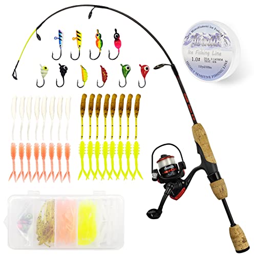 Aventik Ultraleichte Eisangelrute und Angelrolle, 66/71/76/76/81,3 cm, mittelgroß, leicht, schnelle Aktion, mehrere Arten, Eisangeln, Combos für Zander, Barsch, Panfish (Aurora-Ruten-Set, 71,1 cm Aventik Ultraleichte Eisangelrute und Angelrolle, 66/71/76/76/81,3 cm, mittelgroß, leicht, schnelle Aktion, mehrere Arten, Eisangeln, Combos für Zander, Barsch, Panfish (Aurora-Ruten-Set, 71,1 cm von Eupheng