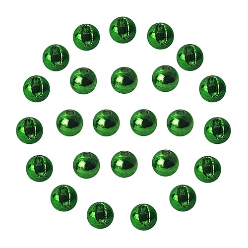 EUPHENG Wolfram-Perlen, geschlitzt, zum Fliegenbinden, für Nymphen, 12 Farben / 5 Größen, 25 Stück von Eupheng