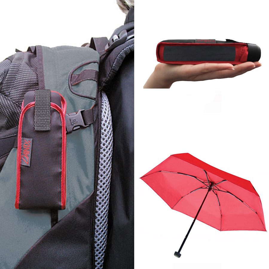 EuroSCHIRM - Göbel - Minischirm Regenschirm Trekkingschirm - DAINTY, rot von EuroSCHIRM