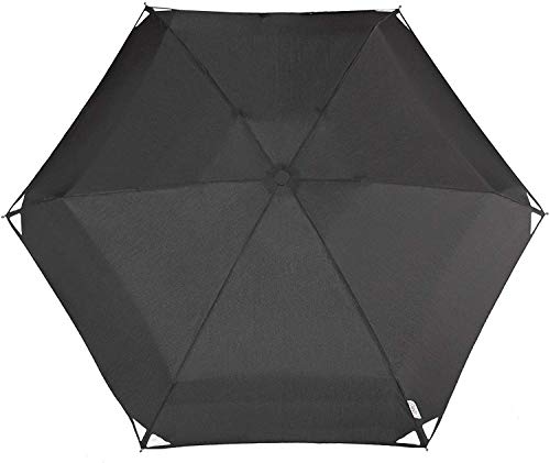 EuroSCHIRM Unisex – Erwachsene Dainty Regenschirm, Schwarz-Reflective, One Size von EuroSCHIRM