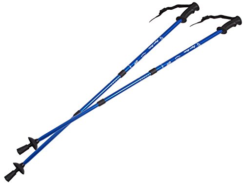 Eurobatt Nordic Walking Stöcke Stock Set 2 Stücke Paar Trekking Wander Länge 65-135cm Farbvarianten Walkingstöcke Anti-Shock Dämpfungssystem (Blau) von EUROBATT