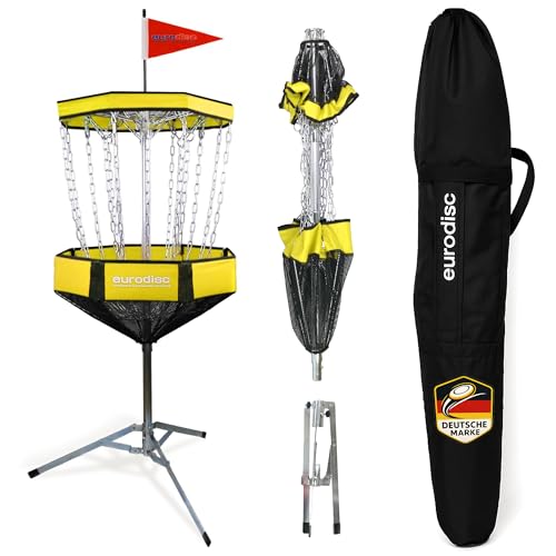 eurodisc Discgolf Korb CHAINWALKER Farbe: GELB Disc Golf Target | Höhe: 140cm | Tragbar, mobil, leicht und zum Zusammenfalten | Inkl. Tragetasche | Gratis: 1x Putter eurodisc Discgolf Korb CHAINWALKER Farbe: GELB Disc Golf Target | Höhe: 140cm | Tragbar, mobil, leicht und zum Zusammenfalten | Inkl. Tragetasche | Gratis: 1x Putter von eurodisc