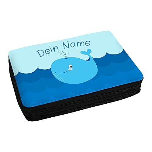 Eurofoto Schulmäppchen mit Namen und Motiv mit Blauwal | Federmappe personalisiert inkl. Stifte, Lineal, Radierer, Spitzer Eurofoto Schulmäppchen mit Namen und Motiv mit Blauwal | Federmappe personalisiert inkl. Stifte, Lineal, Radierer, Spitzer von Eurofoto