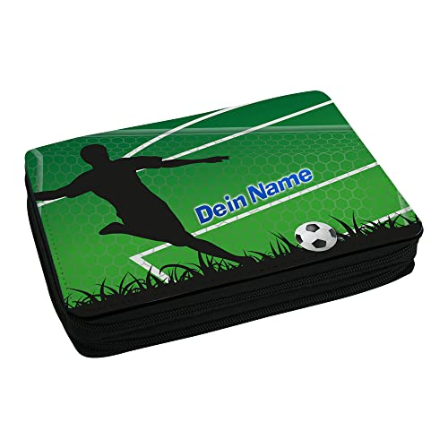 Eurofoto Schulmäppchen mit Namen und Motiv mit Fußball | Federmappe personalisiert inkl. Stifte, Lineal, Radierer, Spitzer Eurofoto Schulmäppchen mit Namen und Motiv mit Fußball | Federmappe personalisiert inkl. Stifte, Lineal, Radierer, Spitzer von Eurofoto