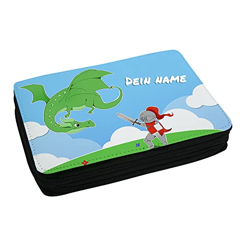 Eurofoto Schulmäppchen mit Namen und Motiv mit Ritter | Federmappe personalisiert inkl. Stifte, Lineal, Radierer, Spitzer Eurofoto Schulmäppchen mit Namen und Motiv mit Ritter | Federmappe personalisiert inkl. Stifte, Lineal, Radierer, Spitzer von Eurofoto