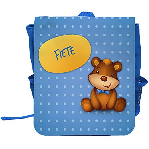 Kinder-Rucksack mit Namen Fiete und schönem Bären-Motiv für Jungen Kinder-Rucksack mit Namen Fiete und schönem Bären-Motiv für Jungen von Eurofoto