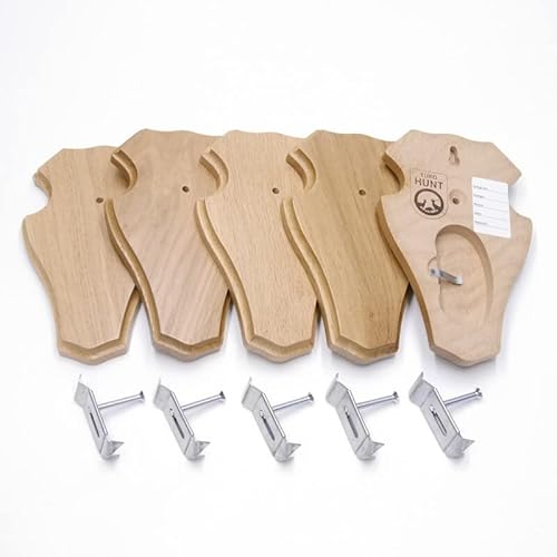 EUROHUNT 5 Stück REH Trophäenschilder Stumpf klein in Eiche hell AF 18,5 cm x 11 cm mit 5 Stück Metall Gehörnklammern EUROHUNT 5 Stück REH Trophäenschilder Stumpf klein in Eiche hell AF 18,5 cm x 11 cm mit 5 Stück Metall Gehörnklammern von Eurohunt