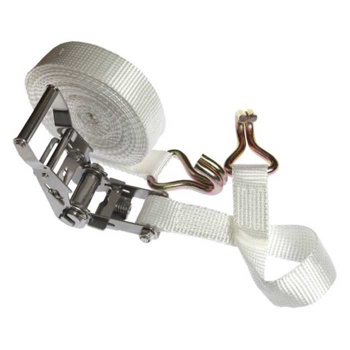 Euromarine 1200 Dan 7 M 2 Hooks Ratchet Strap Silber 35 mm von Euromarine