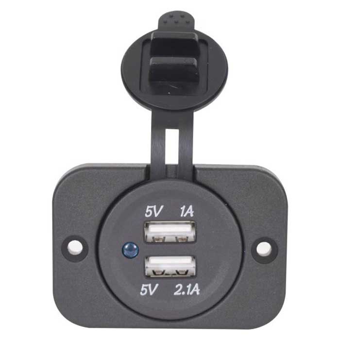 Euromarine Flush Mounted Usb Plug 3.1a Silber Euromarine Flush Mounted Usb Plug 3.1a Silber von Euromarine