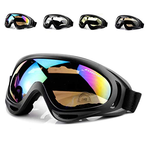 Euvdora Motorradbrille UV-Schutz, ATV-Brille, Outdoorbrille für Herren, Damen, winddicht, schützend von Euvdora