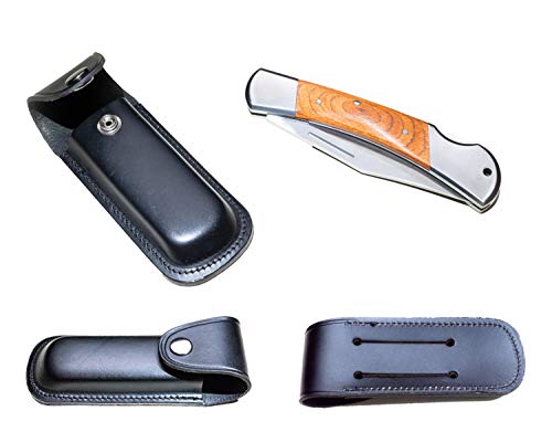 Eva Shop® Premium Messer Etui aus Leder Messertasche mit Gürtelschlaufe 15cm Taschenmesser Messeretui Multitool von Eva Shop