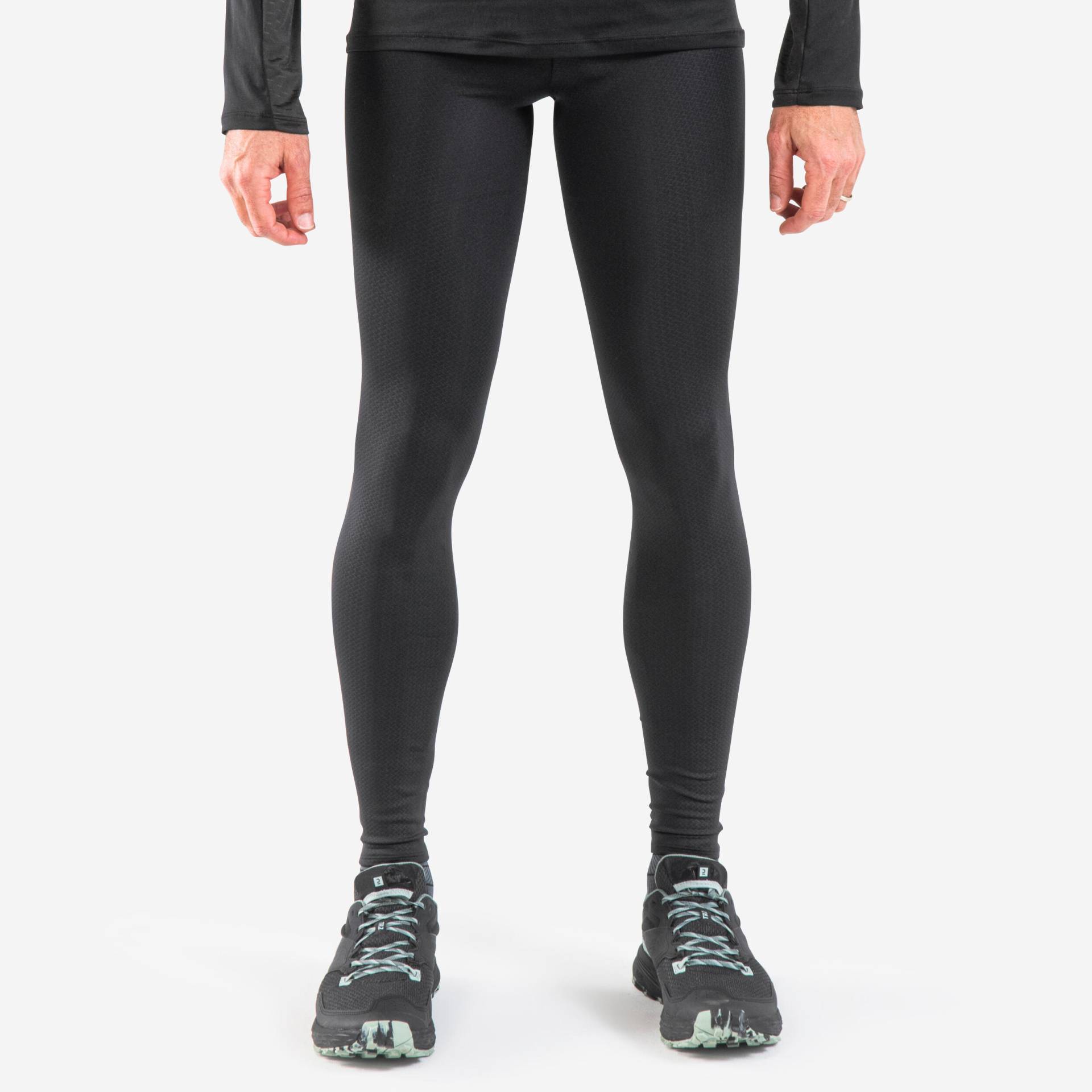 Lauftights lang Trailrunning Herren - Emboss schwarz von Kiprun