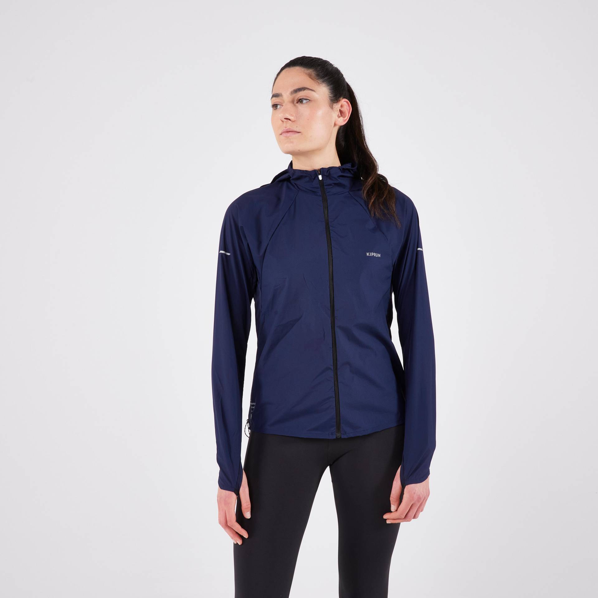 Laufjacke Trailrunning Damen winddicht - Run 900 Wind blau von Evadict