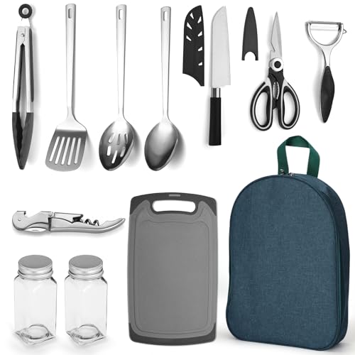 Evanda Camping Kochgeräte Set 10 Stück, Edelstahl Outdoor Kochen und Grillen Utensil Organizer Travel Set perfekt für Reisen, Camping, Wohnmobile, Grillen, Picknicks, Partys und mehr Evanda Camping Kochgeräte Set 10 Stück, Edelstahl Outdoor Kochen und Grillen Utensil Organizer Travel Set perfekt für Reisen, Camping, Wohnmobile, Grillen, Picknicks, Partys und mehr von Evanda