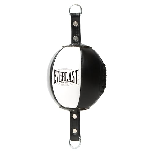 Everlast Unsiex Erwachsene Sport Boxen Punching Ball 1910 Double End Speed Bag, Schwarz/Weiß, S von Everlast