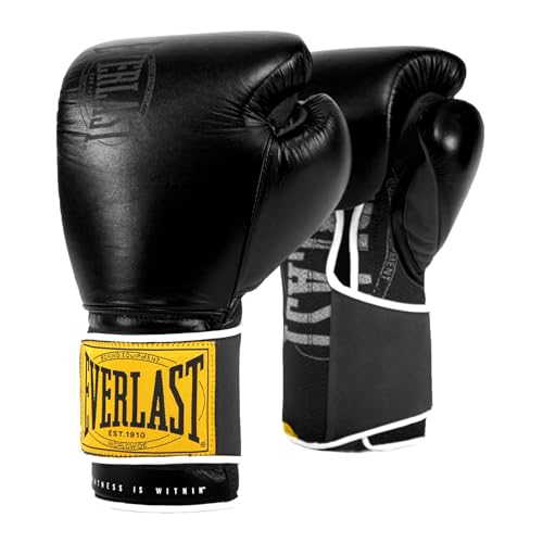 Everlast Unisex- Erwachsene Boxhandschuhe 1910 Classic Trainingshandschuhe, Schwarz, 12oz von Everlast